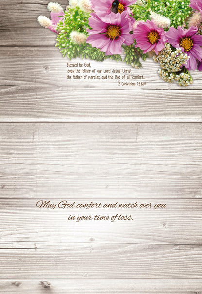 Christian Sympathy Cards by Shared Blessings | Rustic Flowers | 12 Boxed Sympathy Cards