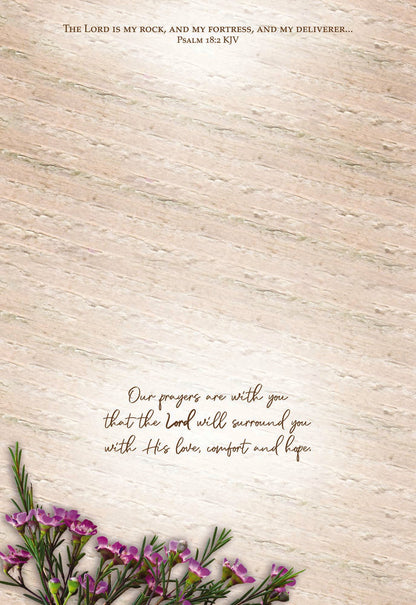 Christian Sympathy Cards by Shared Blessings | Rustic Flowers | 12 Boxed Sympathy Cards
