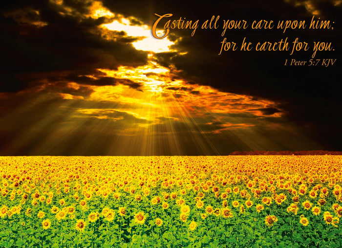 Christian Thinking of You Cards by Shared Blessings- Sunsets, 12 Cards and Envelopes