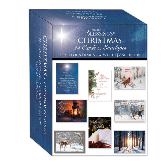 Large Christmas Card Boxed Assortment with KJV Scripture