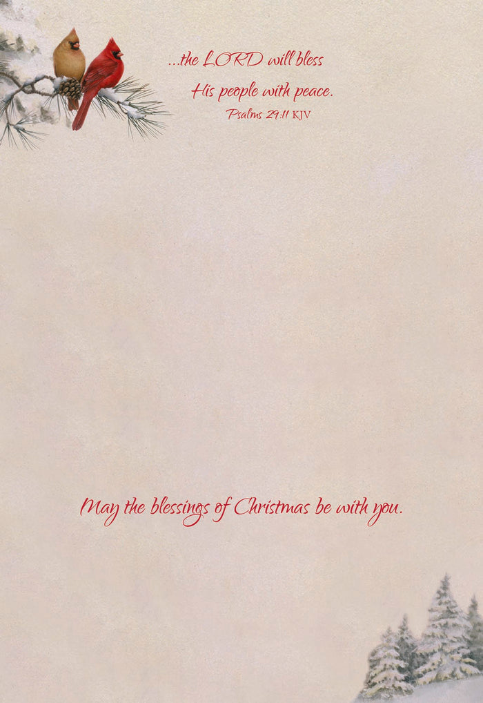 birds Christmas card