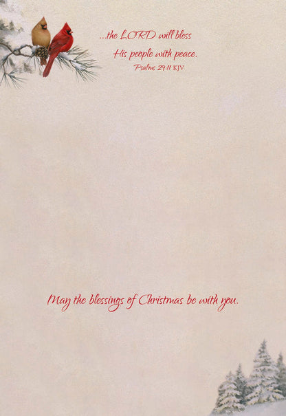 birds Christmas card