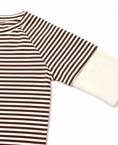🍫 cocoa stripe long sleeve tee