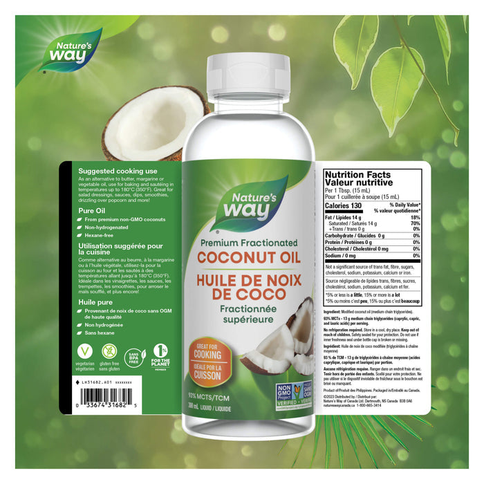 Nature's Way Coconut Premium Oil, Liquid Label