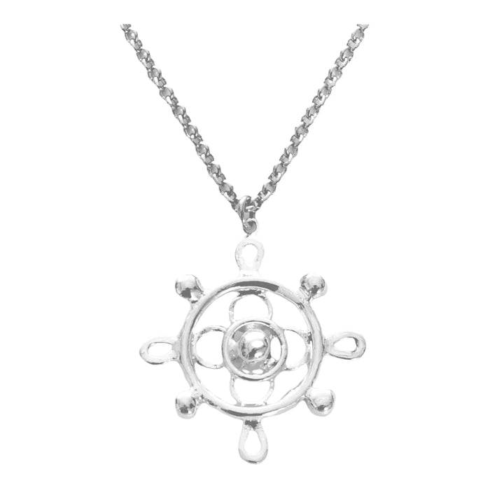 Compass Navigation Pendant Silver - Yelena Noah Designs