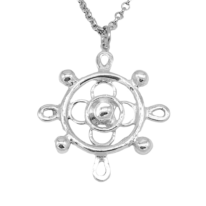 Compass Navigation Pendant Silver - Yelena Noah Designs