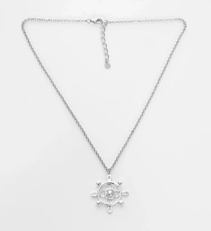 Compass Navigation Pendant Silver - Yelena Noah Designs