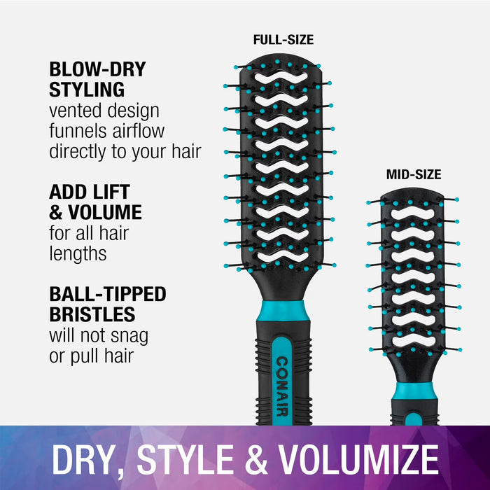 Conair Cushion Full and Mid-Size Brushes 2pcs