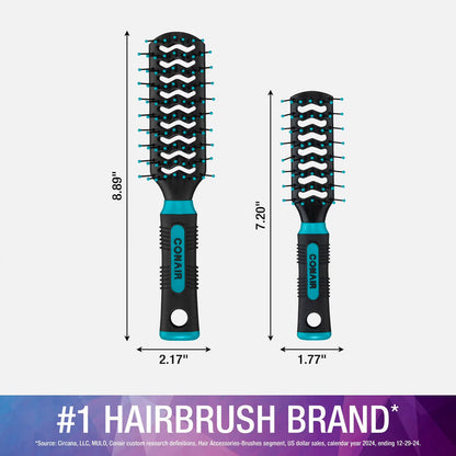 Conair Cushion Full and Mid-Size Brushes 2pcs