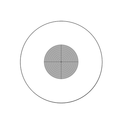Concentric Circles Reticle ( Dia. 24mm), SKU RT20112162, three quarter front view