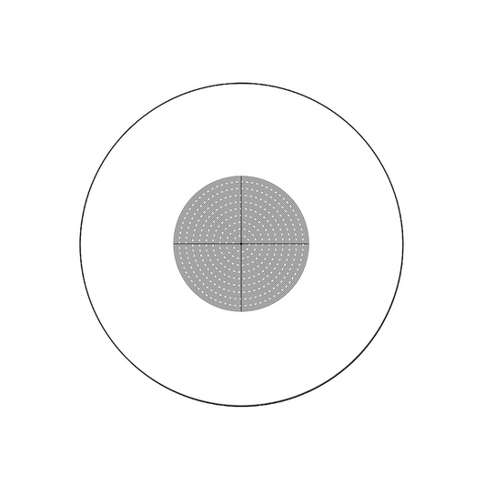 Concentric Circles Reticle ( Dia. 24mm), SKU RT20112162, three quarter front view