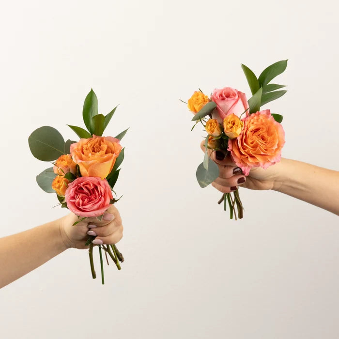 Coral Gardens Bouquet Bar Flower Kit Vase - Image
