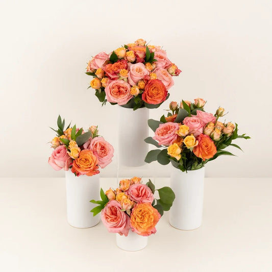 Coral Gardens Flower Centerpieces Close Up - Image