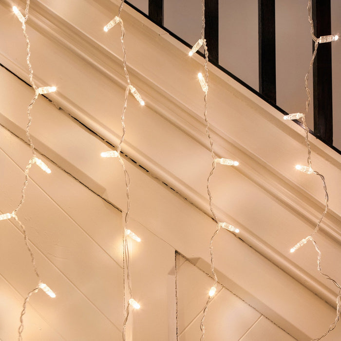 Core Connect 6m x 1m 288 Warm White Connectable Curtain Lights Clear Cable