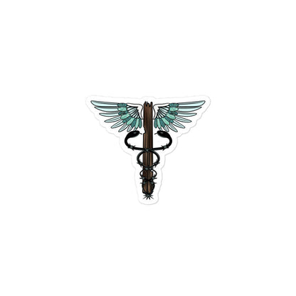 Cowgirl Caduceus- Bubble-free stickers