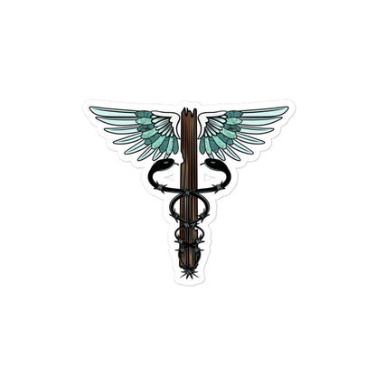 Cowgirl Caduceus- Bubble-free stickers
