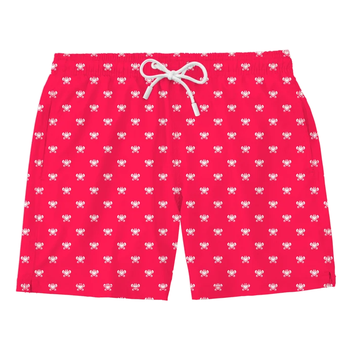 Nachhaltige Herren-Badehose aus recyceltem Material – Modell Crabby Crab von Noah*s Ocean.