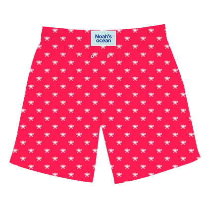 Nachhaltige Herren-Badehose aus recyceltem Material – Modell Crabby Crab von Noah*s Ocean.