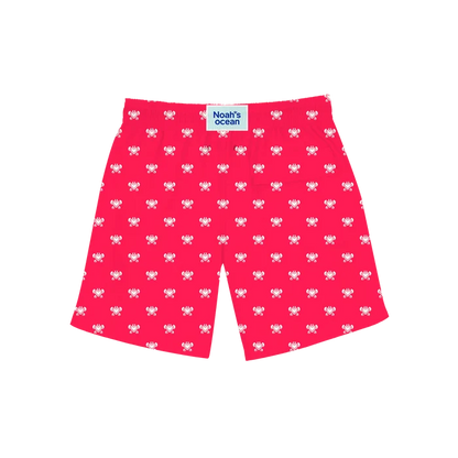 Nachhaltige Kinder-Badehose aus recyceltem Material – Modell Crabby Crab von Noah*s Ocean.