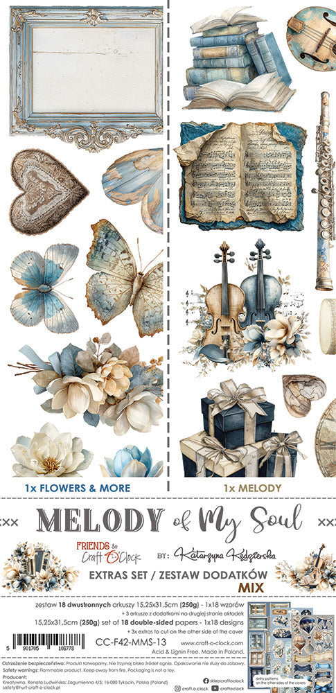 Craft O'Clock - Extras Set - Melody of My Soul - Mix. Available at Embellish Away in Bowmanville Ontario Canada.