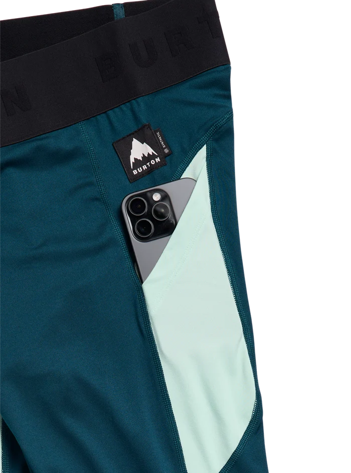 Product image of Women's Burton Synthetic Midweight Base Layer Pants[Variant:Atlantic Teal / Spring Frost]