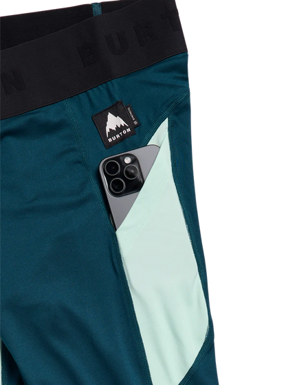 Product image of Women's Burton Synthetic Midweight Base Layer Pants[Variant:Atlantic Teal / Spring Frost]
