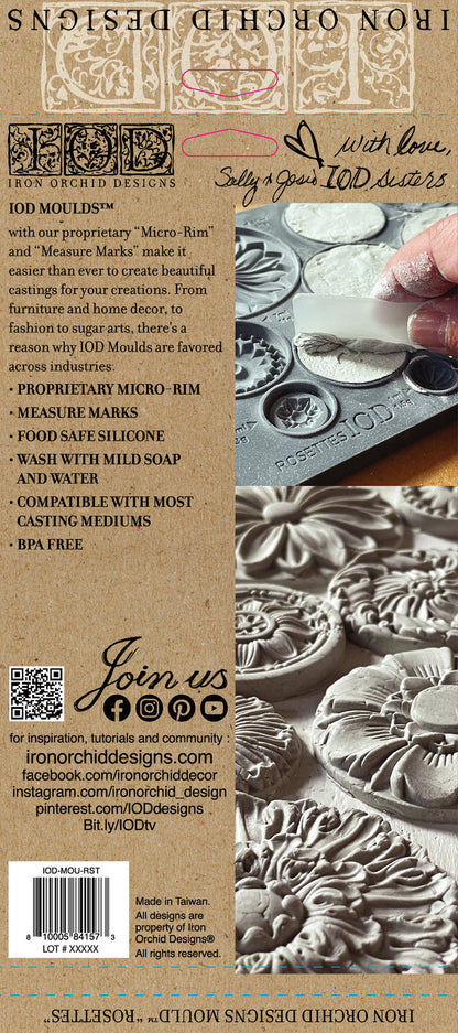 Décor Mould by IOD - Iron Orchid Designs - Rosettes - NEW!