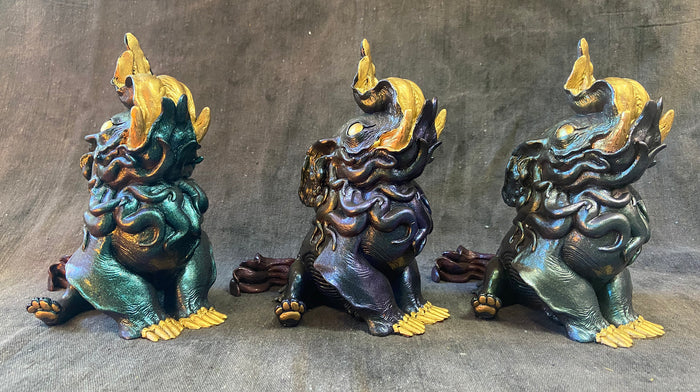 DEEP DISCOUNT- FLAMBOYANT CUTTLEFISH BAKU CAST FIGURE- COLOR SHIFT/GOLD LEAF