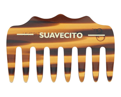 Deluxe Amber Rake Pocket Comb Script Logo Side