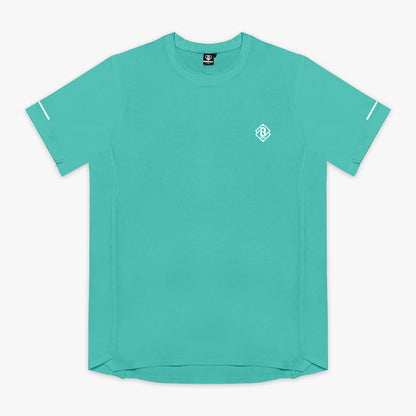 Blue Diamond Tech Vented Teal youth graphic tee — front view