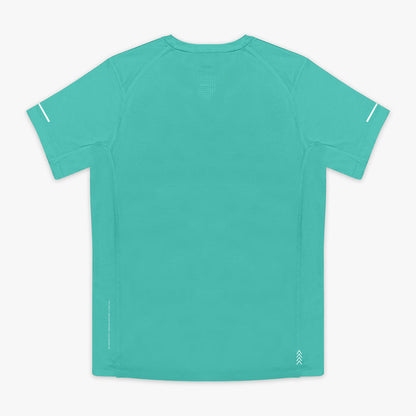 Blue Diamond Tech Vented Teal graphic tee — back view