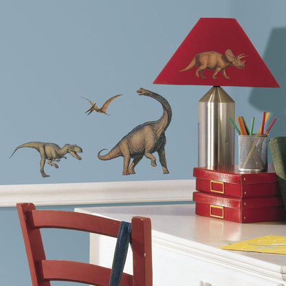 DINOSAURS Peel & Stick 16 Wall Stickers T-Rex Boys Room Decor Wall Decals - EonShoppee