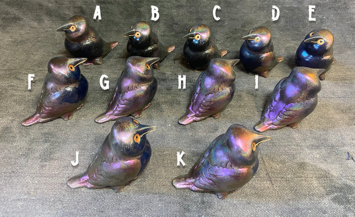 DOOT- CORVID MINI SCULPTURE- HOLO SHIFT- RED