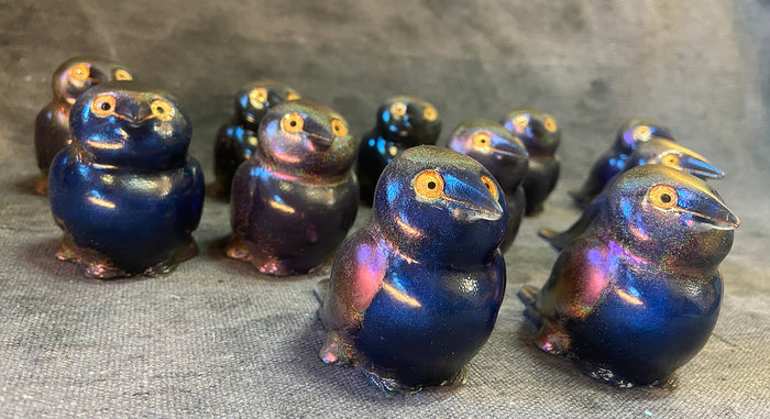 DOOT- CORVID MINI SCULPTURE- HOLO SHIFT- RED