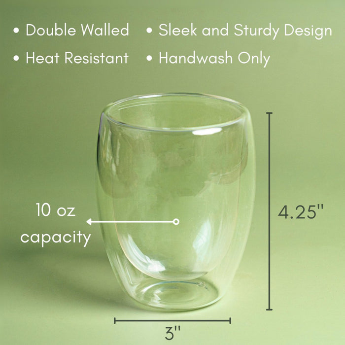 Double Walled Glass Teacup - Accessories - Full Leaf Tea Company