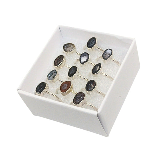 druzy geode silver ring - earths elements