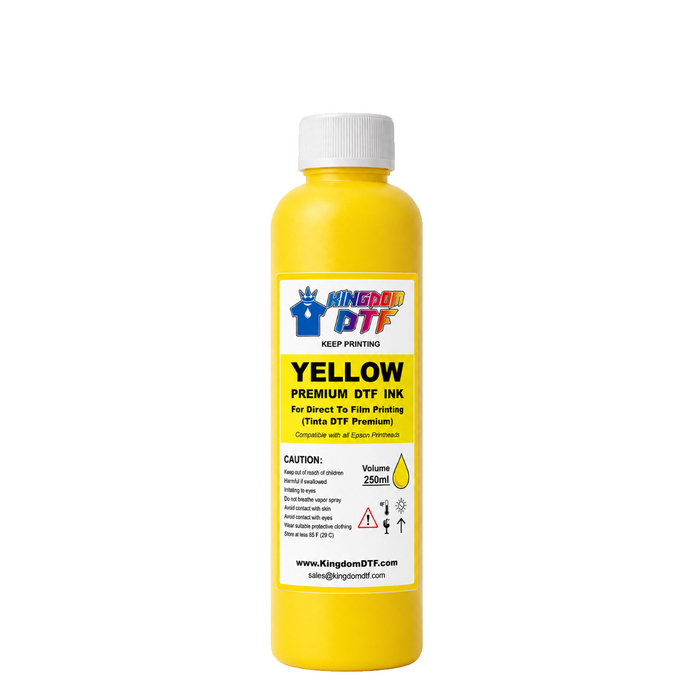 DTF Yellow Ink 8oz (250ml) - Premium High-Quality Ink for Direct-to-Film Printing