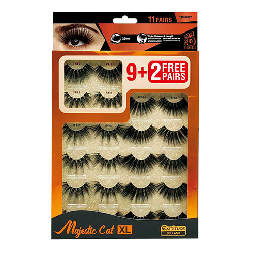 Ebin New York Cattitude 3D Eyelashes 11 Pairs