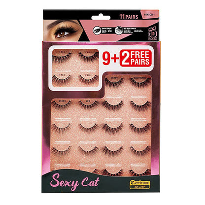 Ebin New York Cattitude 3D Eyelashes 11 Pairs