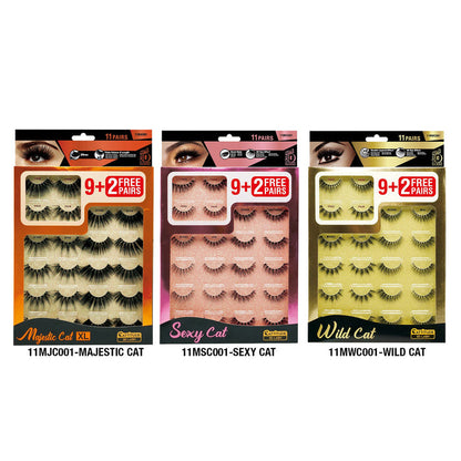 Ebin New York Cattitude 3D Eyelashes 11 Pairs