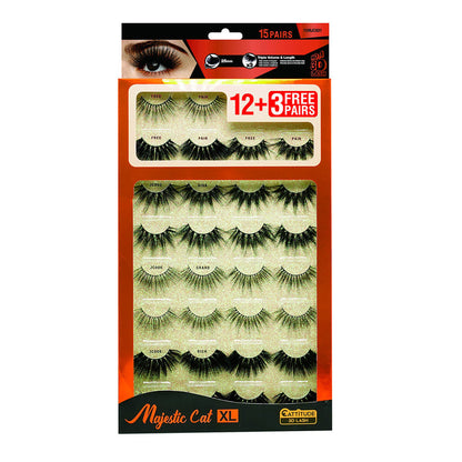 Ebin New York Cattitude 3D Eyelashes 15 Pairs