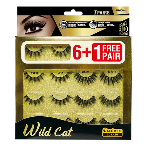 Ebin New York Cattitude 3D Eyelashes 7 Pairs