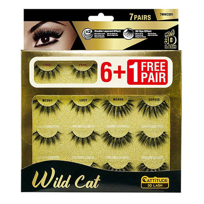 Ebin New York Cattitude 3D Eyelashes 7 Pairs