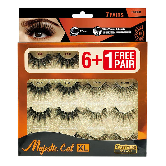 Ebin New York Cattitude 3D Eyelashes 7 Pairs