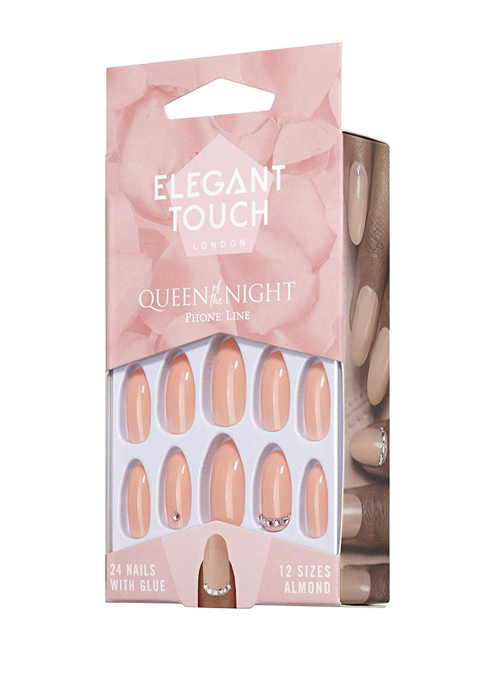 Elegant Touch Queen Of The Night False Nail - Phone Line