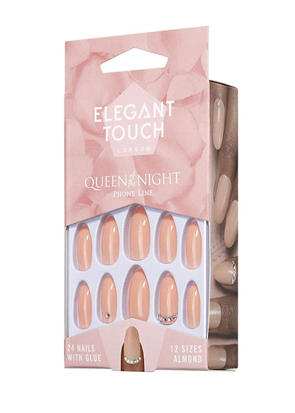 Elegant Touch Queen Of The Night False Nail - Phone Line