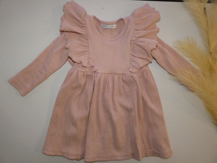 'Eloise' Ribbed Dress - Dusty Rose
