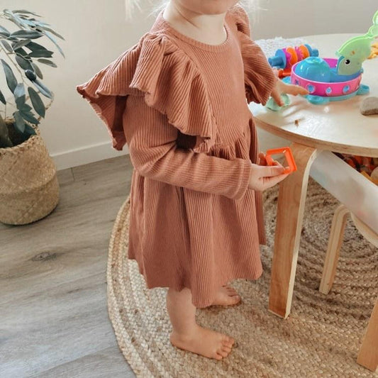 'Eloise' Ribbed Dress - Ginger