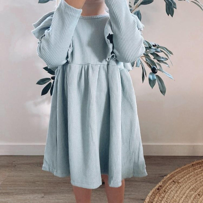 'Eloise' Ribbed Dress - Pistachio