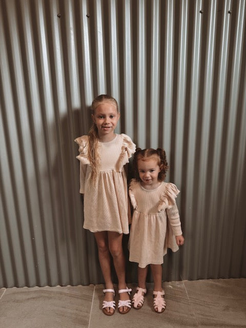 'Eloise' Ribbed Dress - Wheat